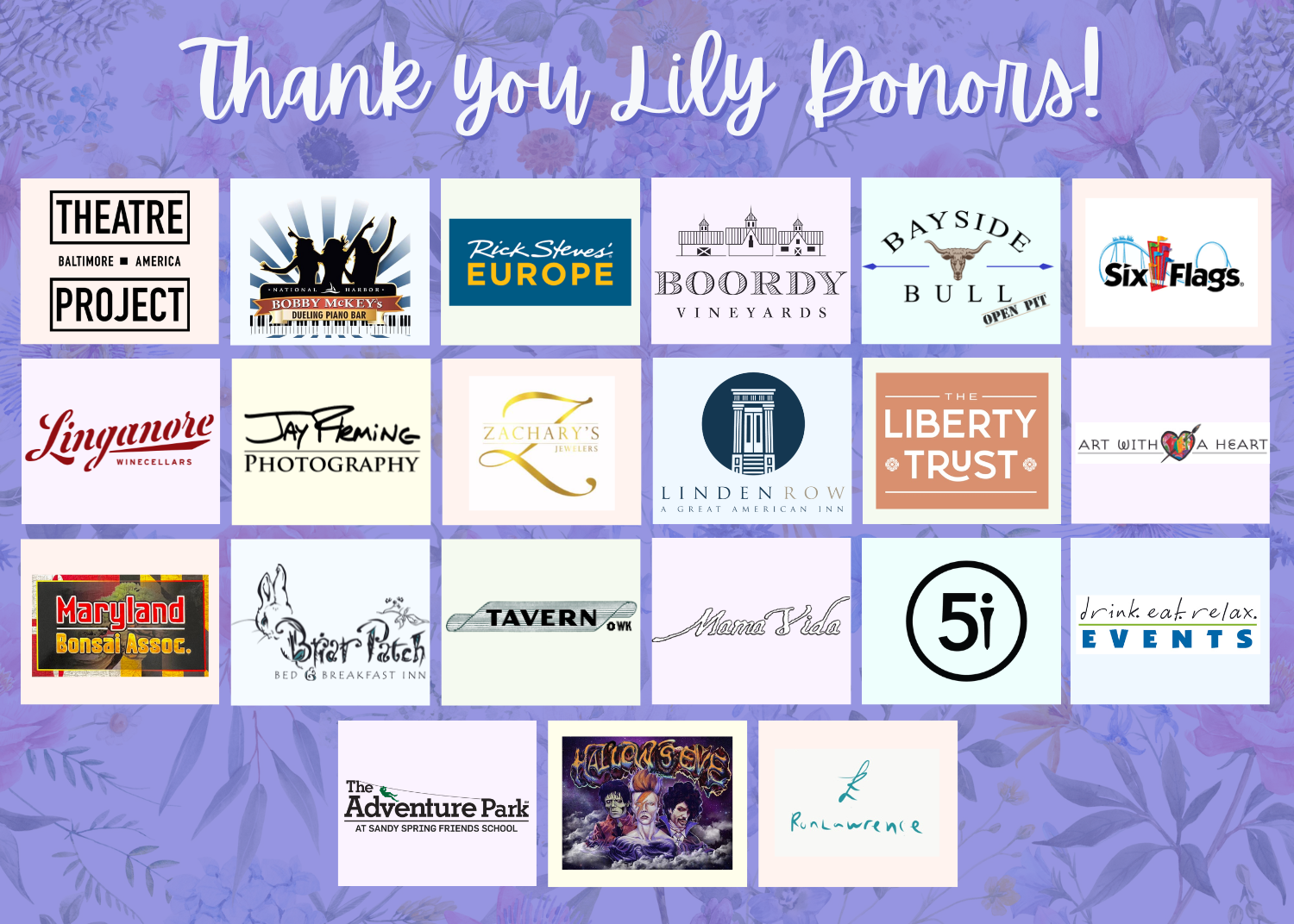 Spring Auction 2024 Lily Donors